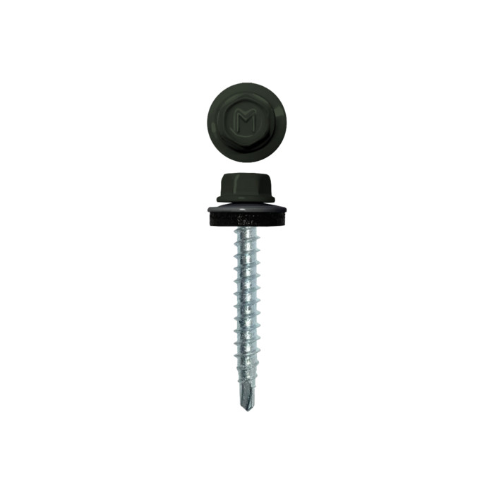 Саморез кровельный Daxmer 4,8х35 RAL 6020 (250) сверло №1